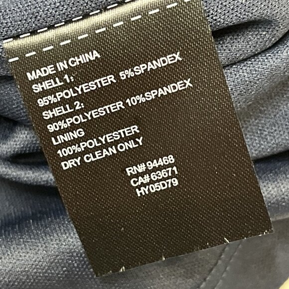 Laundry by Shelli Segal Dress 10 Blue Mesh Asymmetric Bodice Jersey Knit Midi - Picture 11 of 11